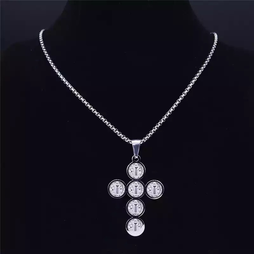 Christian Cross Pendant Chain Necklace - Picture 10 of 12